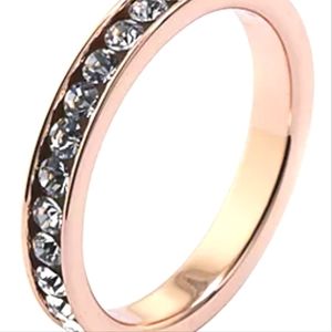Sparkle Allure Crystal 24K Rose Gold size 7 ring
